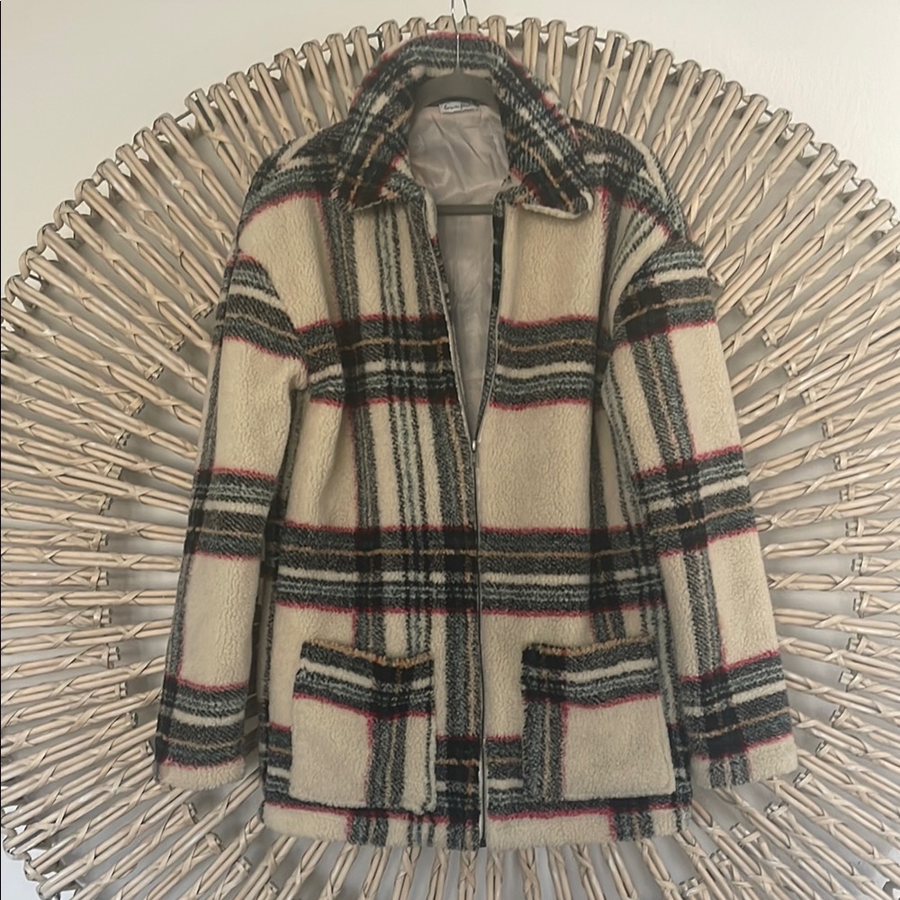 Plaid Wool-Blend Jacket
